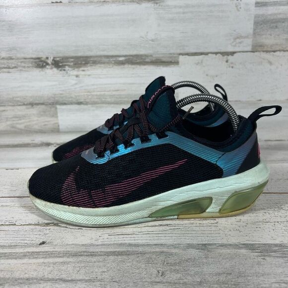 Nike Womens Air Max Fly Low Top Running Shoes Black Fuchsia Teal Mint Size 8.5 - Picture 2 of 7